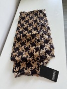 Jesienny złoto-brązowy shawl by Marengo Fashion