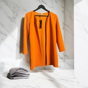 Only długi kardigan strukturalny pomarańczowy rozmiar S