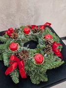 Wianek świąteczny Bożonarodzeniowy z Jodły Nobilis 