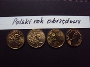 Komplet monet 2 zł 4szt z serii Polski Rok Obrzędowy  jak na foto