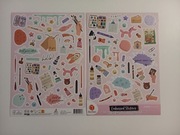 Naklejki planer scrapbooking DecoTime 2 szt. arkusze A4 - malowanie kredki