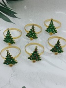 Zestaw 6 sztuk pierścienie obrączki na serwetę motyw świąteczny 