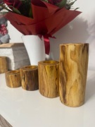 Świeczniki drewniane kpl 4 szt.