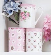 ENGLISH HOME zestaw 3 porcelanowych kubków w angielskim stylu