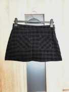 Damska mini spódniczka sztruksowa w kratkę rozmiar S/M
