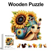 Puzzle Drewniane XXL Wooden Montessori układanka Dzień Dziecka Nowe Ślimak