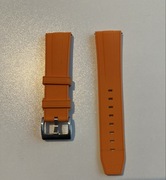 Pomarańczowy gumowy pasek do zegarka 22 mm