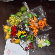 Zestaw 26 Owoce sztuczne dekoracyjne