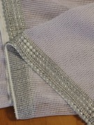 Firanka krótka biała srebrna zimowa