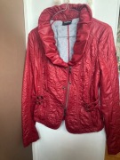 Kurtka burgundowa wiśniowa katana elegancka wiosenna wiosna elegancka S