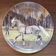 SPODE Śliczny Talerz ozdobny porcelanowy koń 