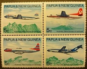 PAPUA NOWA GWINEA ** - czysty - CZWOROBLOK - SAMOLOTY