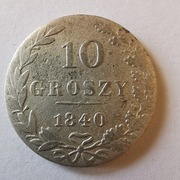10 groszy 1840/MW Królestwo Polskie Srebro