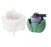 TULIPAN Kwiat Duża forma silikonowa 8*10 do odlewów Świec Mydła Gipsu Wosku