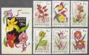 Węgry Mi 3922-27, Blok 192** Kwiaty Orchidei 