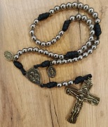 Różaniec paracord, Trójca Święta, stal nierdzewna 10mm