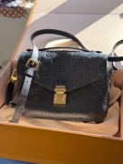 Luksusowa  torebka Louis Vuitton metis czarna skóra komplet  z rachunkiem