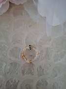 Pierścionek handmade z naturalnych kamieni cytryn jaspis dalmatyński 