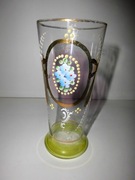 Szklanka Czeska Emaliowana i Złocona Przełom XIX i XX wieku