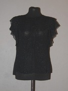 Bluzka czarna prześwitująca New Look Rozmiar M/38