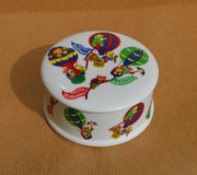 Ekskluzywne PUZDERKO z pięknej porcelany - TEDDY BEARWAYS dla SELFRIDGES.