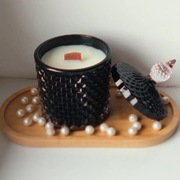 Świeca sojowa w krysztale bursztynowym