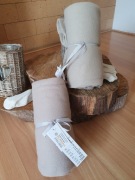 nowe koce z beżowego polaru