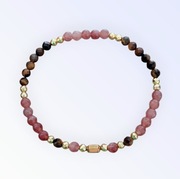 Bransoletka kamień słoneczny tygrysie oko  hematyt 