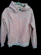 Bluza Scotch & Soda – jasny beż z pomarańczowymi napisami 