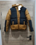 Kurtka zimowa puchowa z kapturem chłopięca 4F rozmiar 158