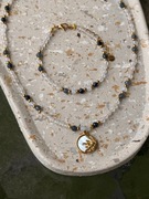 Komplet biżuterii bransoletka i naszyjnik kamienie naturalne