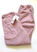 ZARA spodnie jeans o kroju parachute / cargo w kolorze malwy 13 14 lat