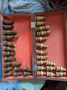 Szachy drewniane rzeźbione 