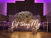 Napis neonowy weselny Od teraz My