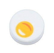 LEGO 25szt. Płytka Tile 1x1 Jajko Nadruk Jajecznica 98138pb088 x25