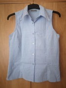 Błękitna bluzka koszula bez rękawów r. S