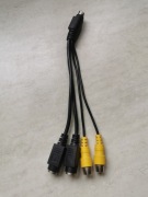 Kabel 2x cinch żeński 2x gniazdo diodowe 6 pinowe 