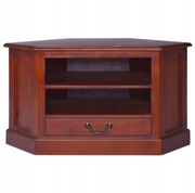 vidaXL Narożna szafka pod TV., klasyczny brąz, lite drewno mahoniowe