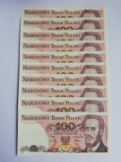 100 zł Waryński seria TG -1988-UNC z paczki