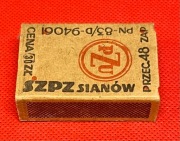 Pudełko po zapałkach PRL Sianów SZPZ