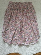 Spódniczka łączka drobne kwiaty różowa fioletowa M 38 