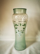 Antyczny szklany wazon w stylu Art Nouveau / secesja, Francja