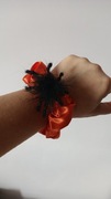 Scrunchie gumka halloween pająk kolor dyniowy