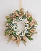 Boho wianek z suszonych traw i zbóż