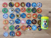 Pokemon Tazo Tazos 129 sztuk z etui