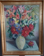 Obraz olejny na płótnie ,,Kwiaty w Wazonie''