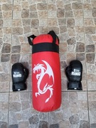 Zestaw bokserski Ring Maxi worek 55 cm + rękawice 6 Oz czerwony