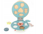 DREWNIANA GOFROWNICA DLA DZIECI Z JEDZENIEM KUCHNIA DLA DZIECI