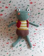 żaba pluszowa maskotka zabawka szydełkowa 