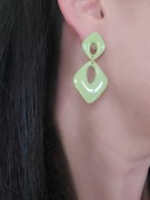 Kolczyki z gliny polimerowej i żywicy uv, kolczyki wiszące, sztyft, nowe